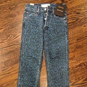 Brand New Mother Leopard Pattern Jeans- size 24
